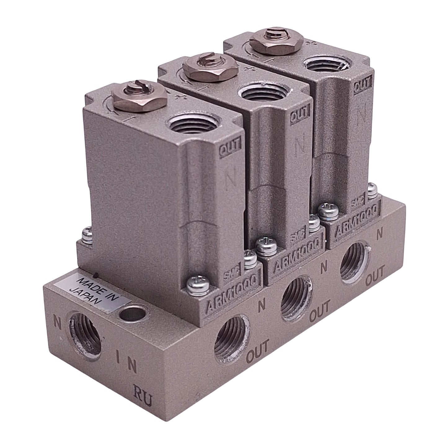 Used SMC ARM1000-3B1-01 Arm Regulator Manifold, 100Nl/min, 1/8in Rc, 0.8MPa Max