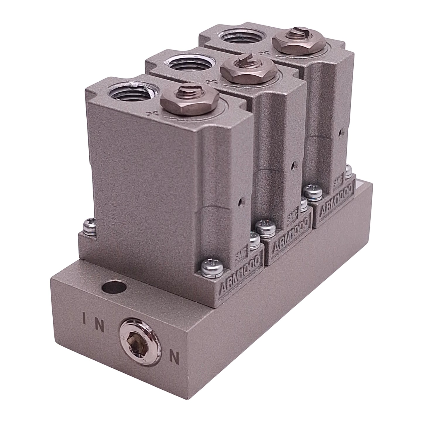 Used SMC ARM1000-3B1-01 Arm Regulator Manifold, 100Nl/min, 1/8in Rc, 0.8MPa Max