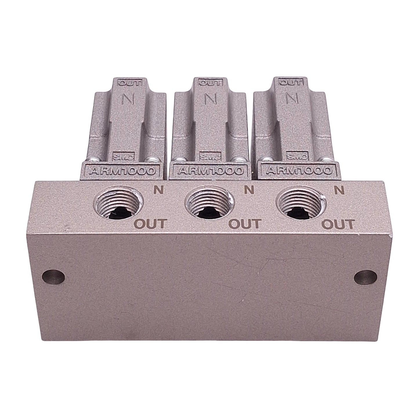 Used SMC ARM1000-3B1-01 Arm Regulator Manifold, 100Nl/min, 1/8in Rc, 0.8MPa Max