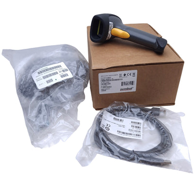 New Symbol LS2208-SR20007R-NA Handheld Laser Barcode Scanner W/ USB Cable and Stand