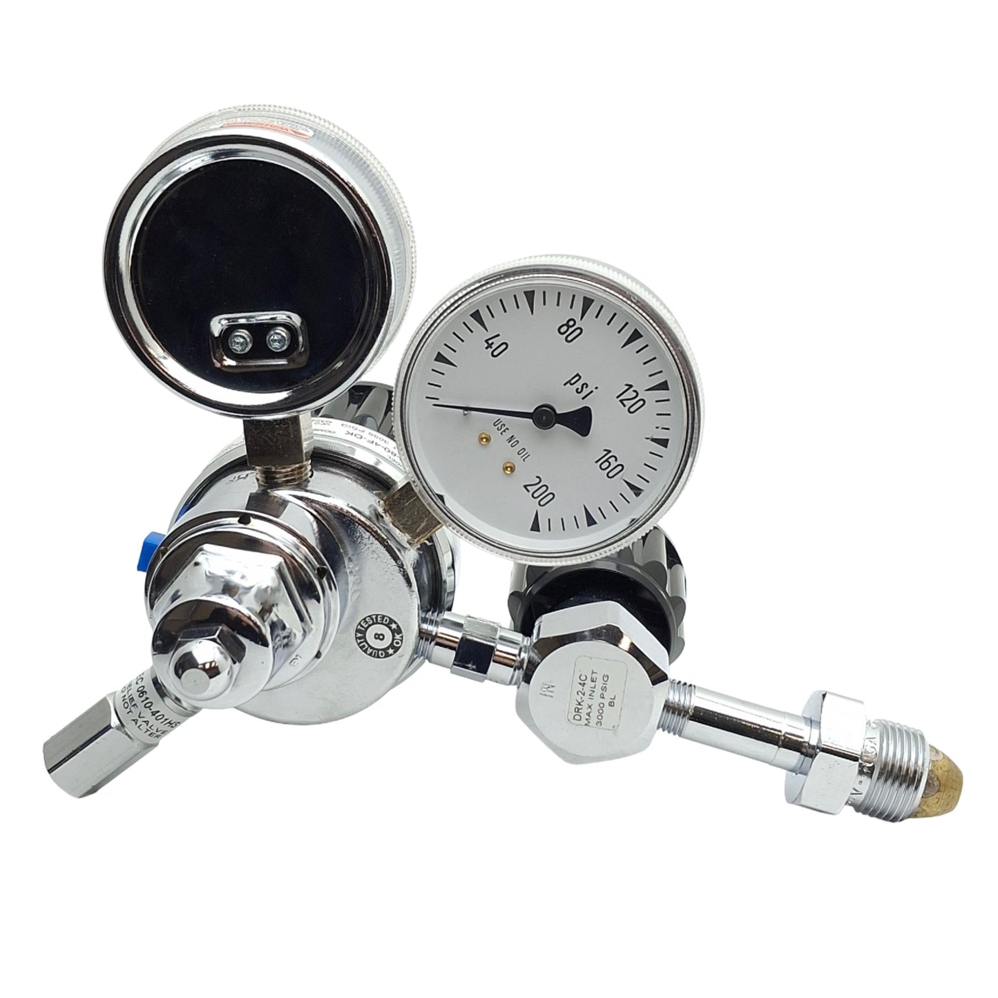 Used Twin City Oxygen HPT270-80-4F-DK Regulator 4-80psig Set Pressure, 3000Psig Inlet