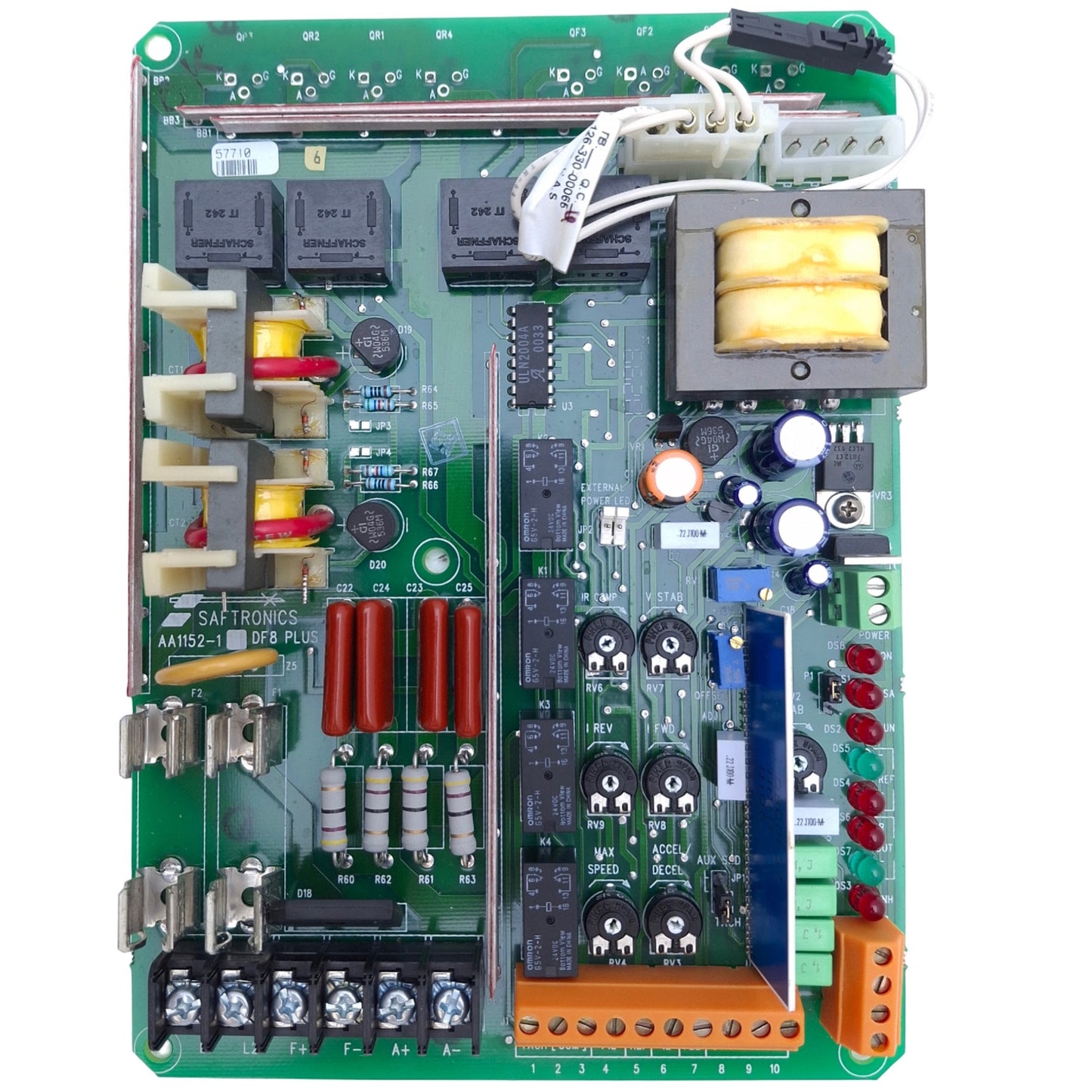Used Saftronic DF8P10C DC Motor Drive Control 120-240VAC Input, 0-180VDC Output