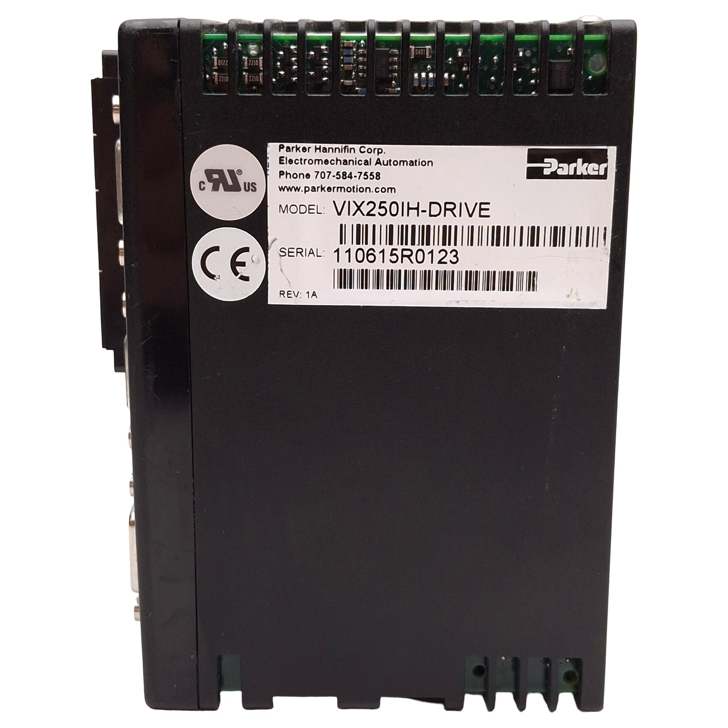 Used Parker VIX250IH-DRIVE ViX Series Micro Servo Drive, 250VA, 24-80VDC 2.5A, RS232