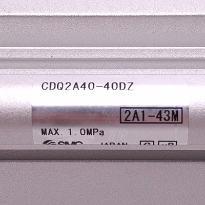 New SMC CDQ2A40-40DZ Compact Cylinder, ø40mm Bore, 40mm Stroke, 1.0MPa, 1/8in Rc