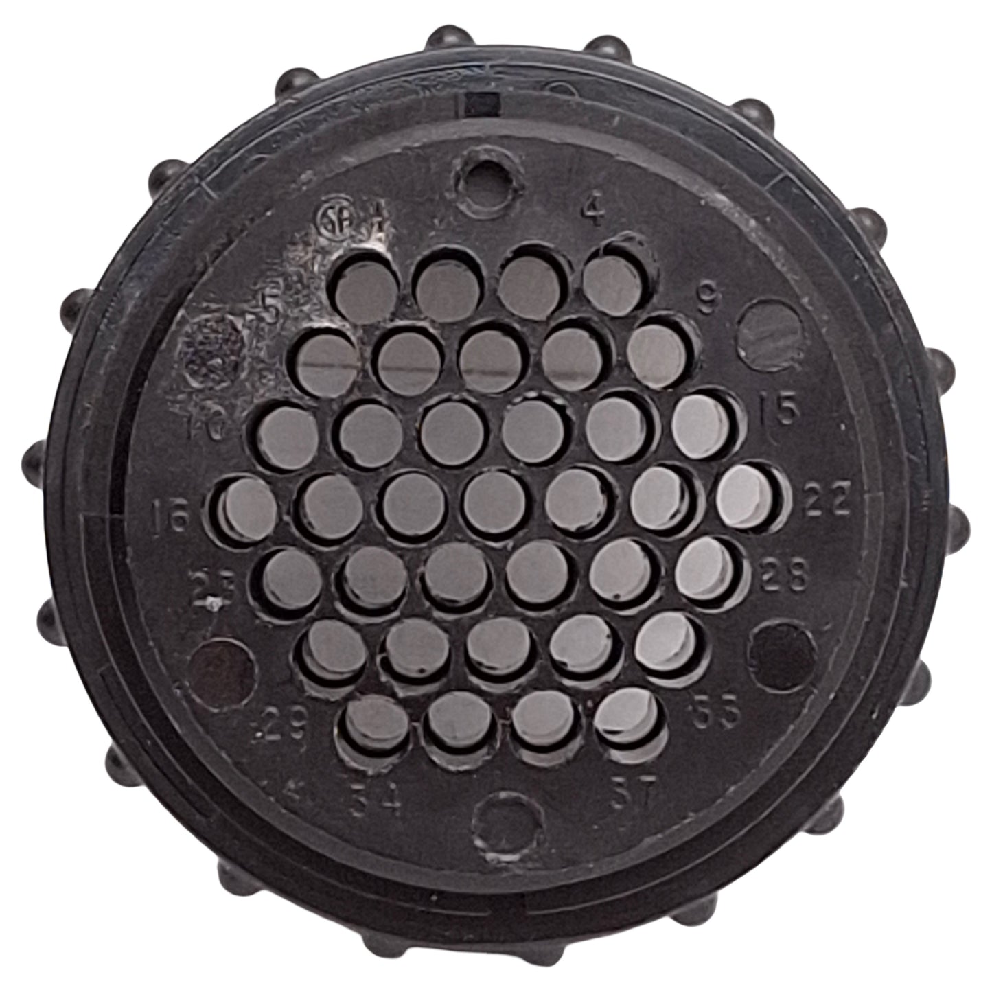 New Lot of 3 TE 206150-1 Circular Plastic Female Connector, Size 23, 37-Position