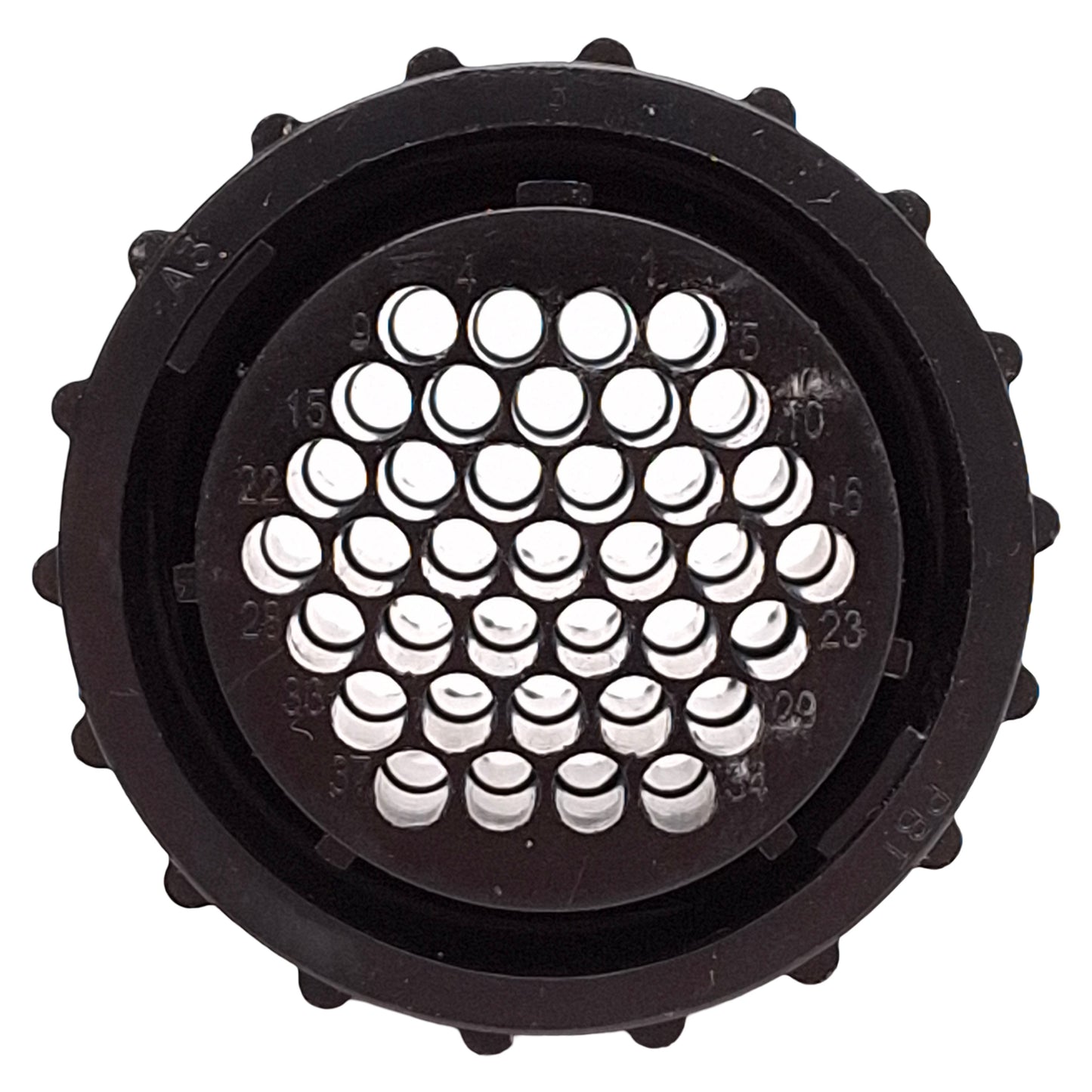 New Lot of 3 TE 206150-1 Circular Plastic Female Connector, Size 23, 37-Position