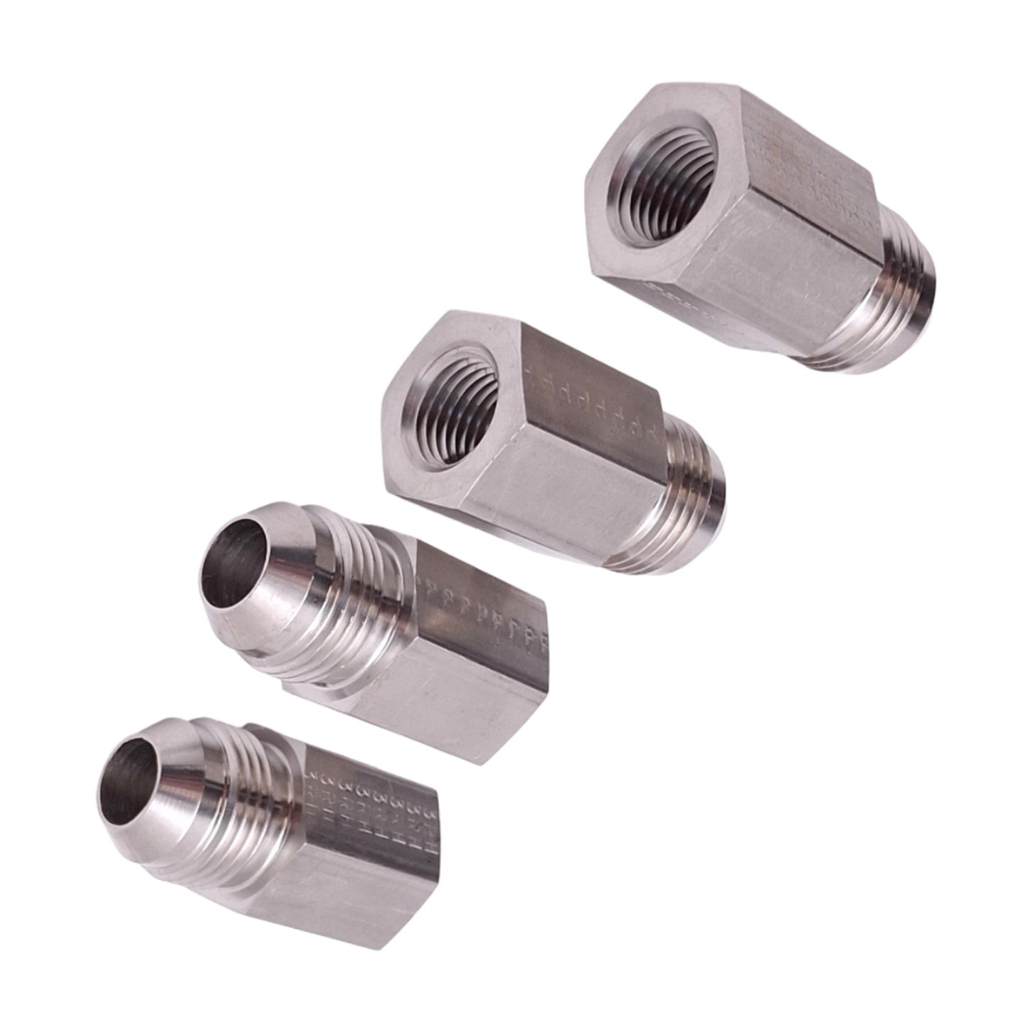 Used Lot of 4 Parker 8-4 GTX-SS Triple-Lok 37° Flare Fitting, JIC -8, 1/4" NPT Female