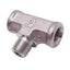 New Parker 2-2-2 MBT-SS Tee Pipe Fitting, 1/8in NPT Male to Female, 5500psi Max