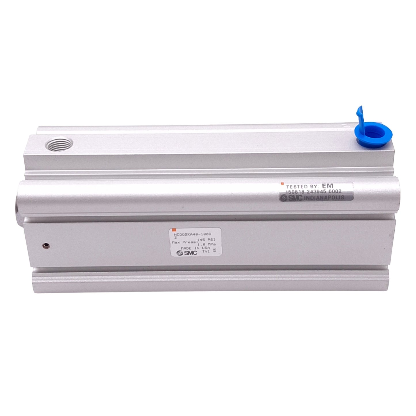 New SMC NCDQ2KA40-100DZ Pneumatic Cylinder, ø40mm Bore, 100mm Stroke, 1.0MPa, Rc 1/8