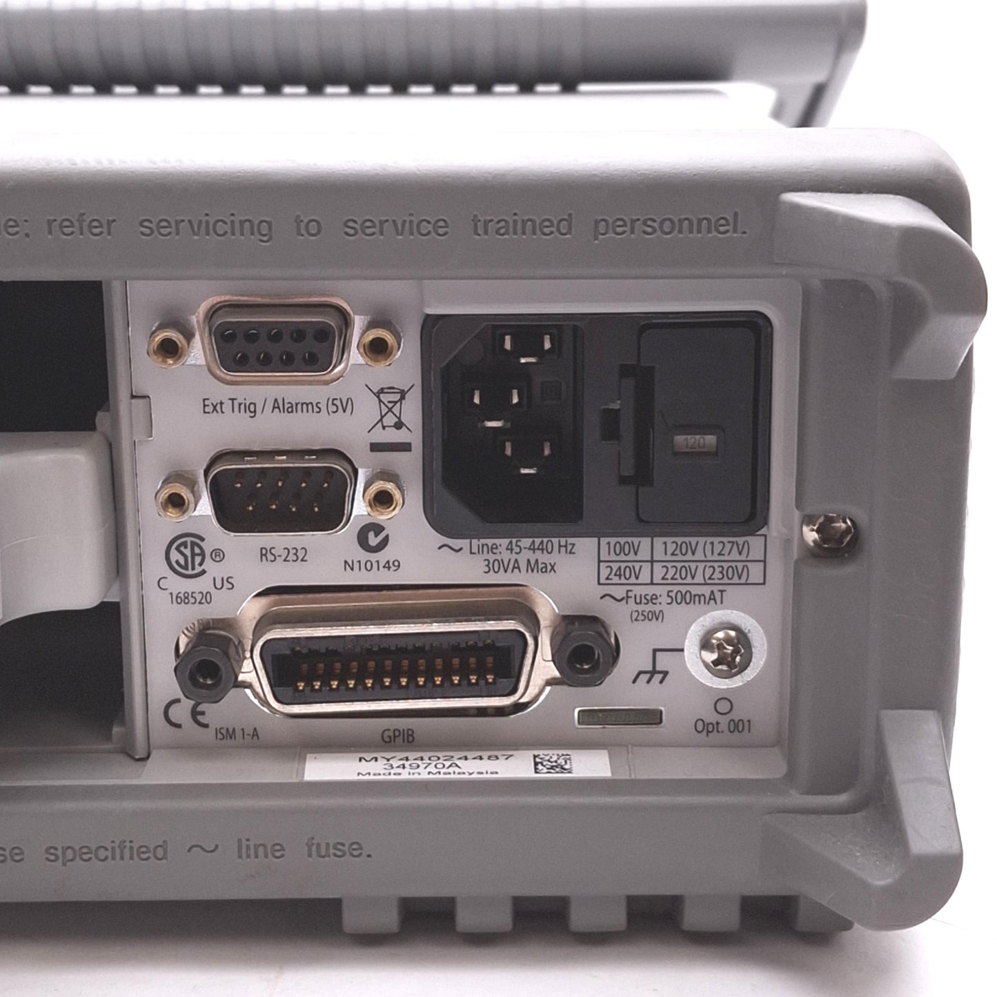 Used Agilent 34970A Data Acquisition Switch Unit, 3-Slot, GPIB/RS232, 100-240VAC