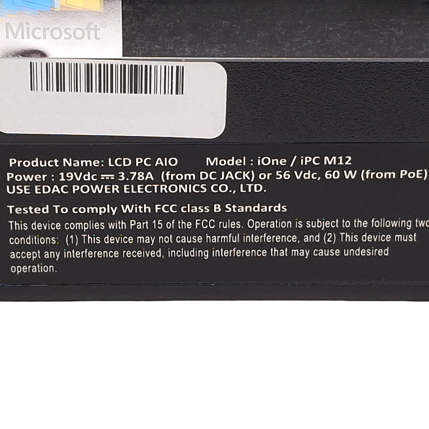 Used Cybernet iONE / iPC M12 PoE-Powered Panel PC 11.6" Display, HDMI, RS232, VESA 75