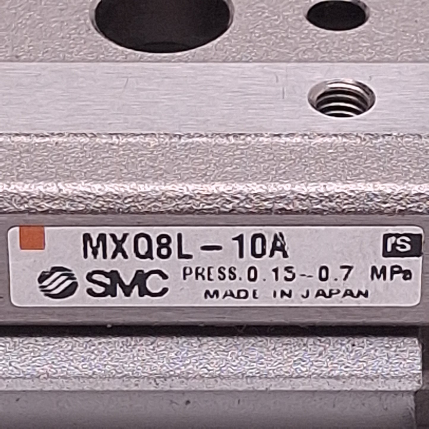 Used SMC MXQ8L-10A Pneumatic Slide Table, ø8mm Bore, 10mm Stroke, 0.15~0.7MPa, M5