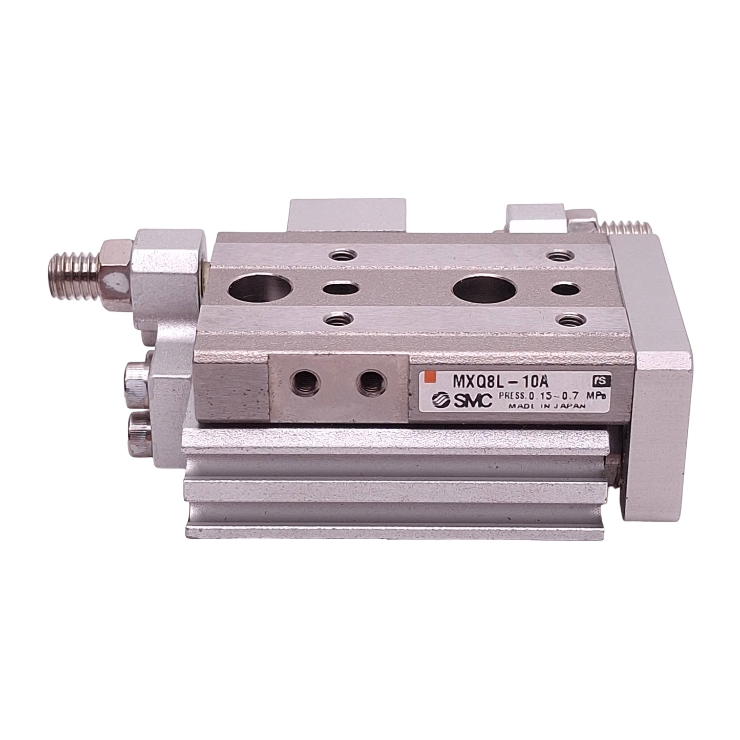 Used SMC MXQ8L-10A Pneumatic Slide Table, ø8mm Bore, 10mm Stroke, 0.15~0.7MPa, M5