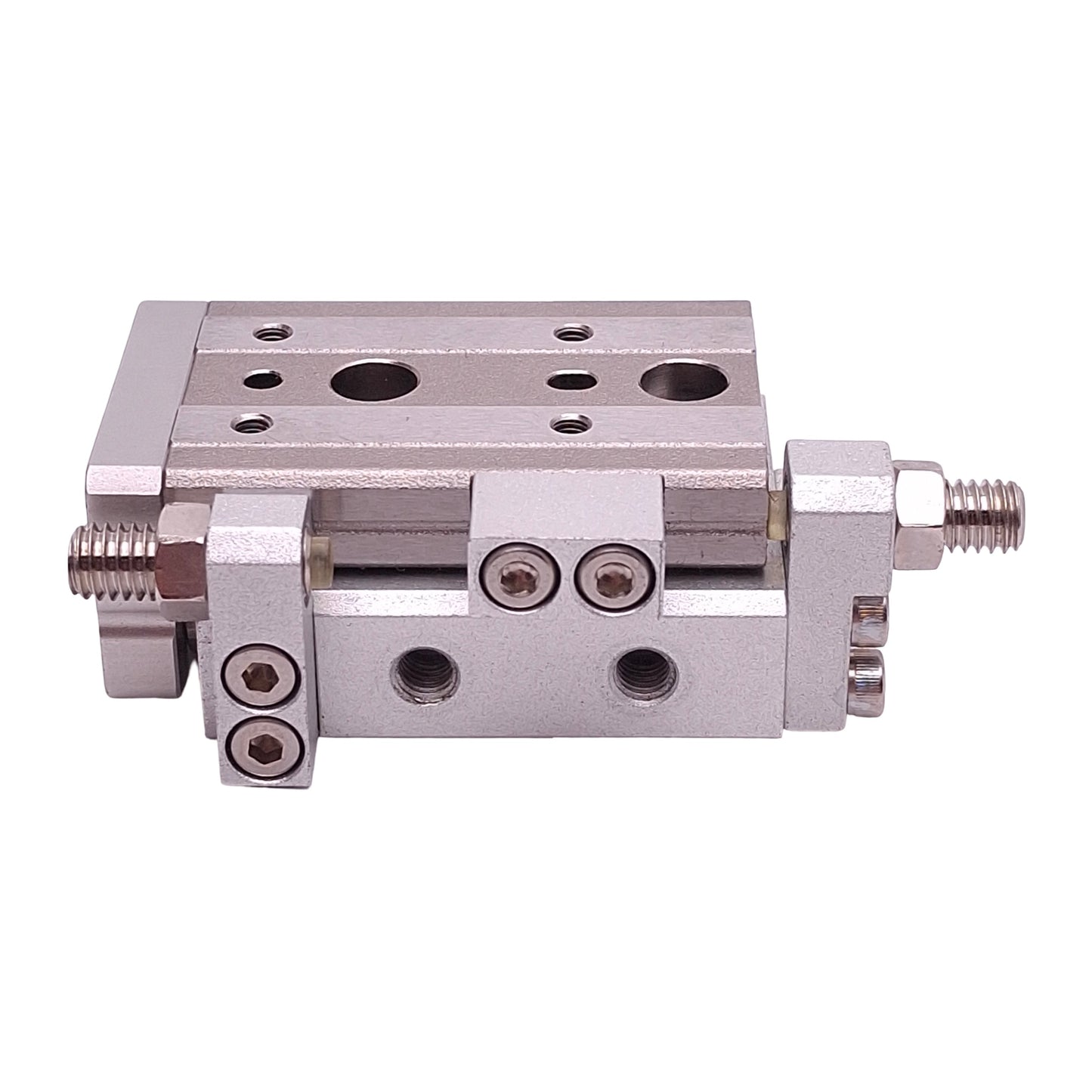 Used SMC MXQ8L-10A Pneumatic Slide Table, ø8mm Bore, 10mm Stroke, 0.15~0.7MPa, M5