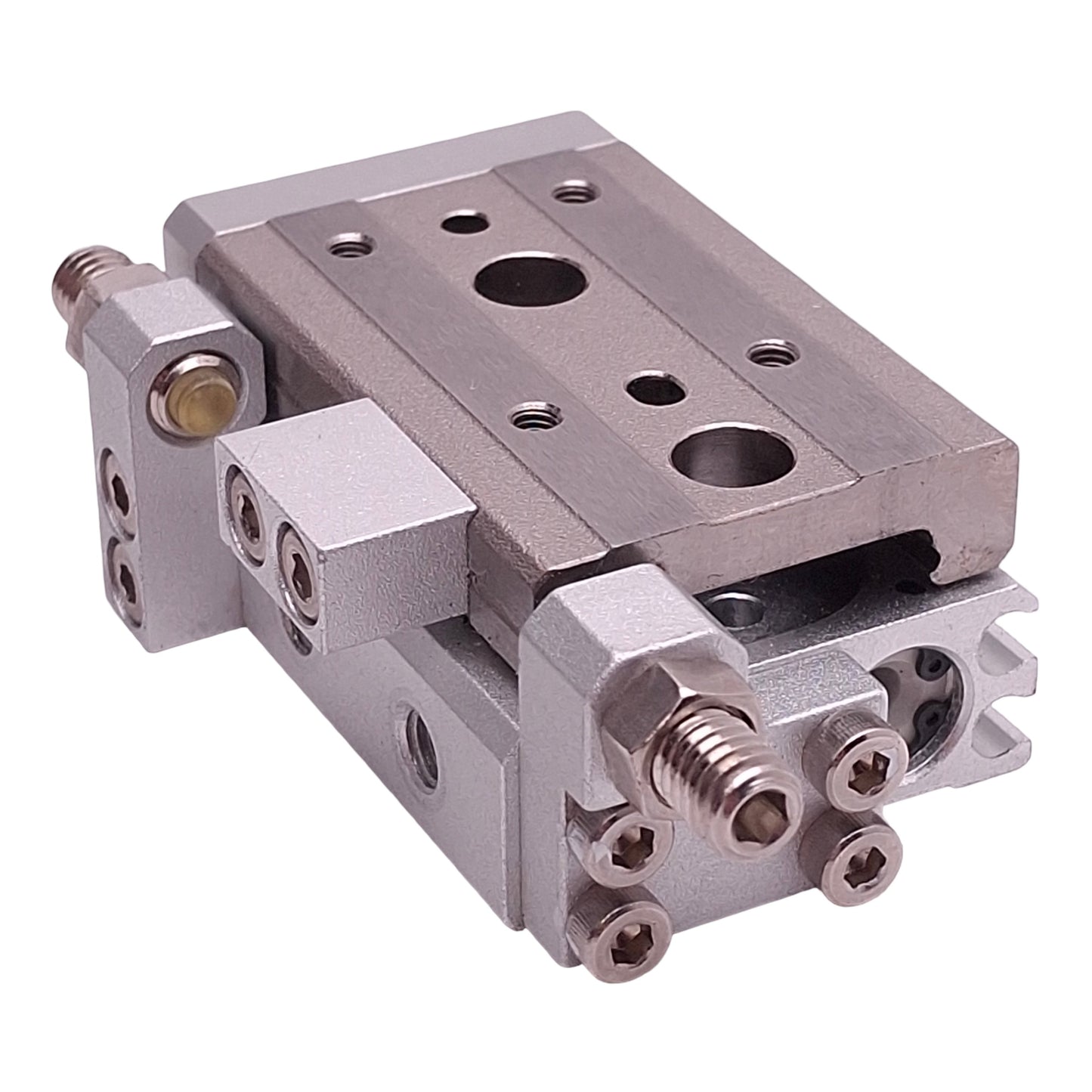 Used SMC MXQ8L-10A Pneumatic Slide Table, ø8mm Bore, 10mm Stroke, 0.15~0.7MPa, M5