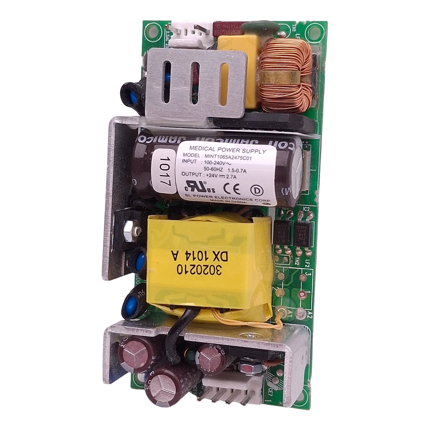 Used SL Power Electronics MINT1065A2475C01 Power Supply 100-240VAC In, 2.7A 24VDC Out
