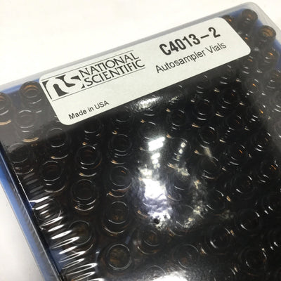 New Lot of 200 National C4013-2 HPLC Autosampler Screw Thread Glass Vials, Amber 2mL