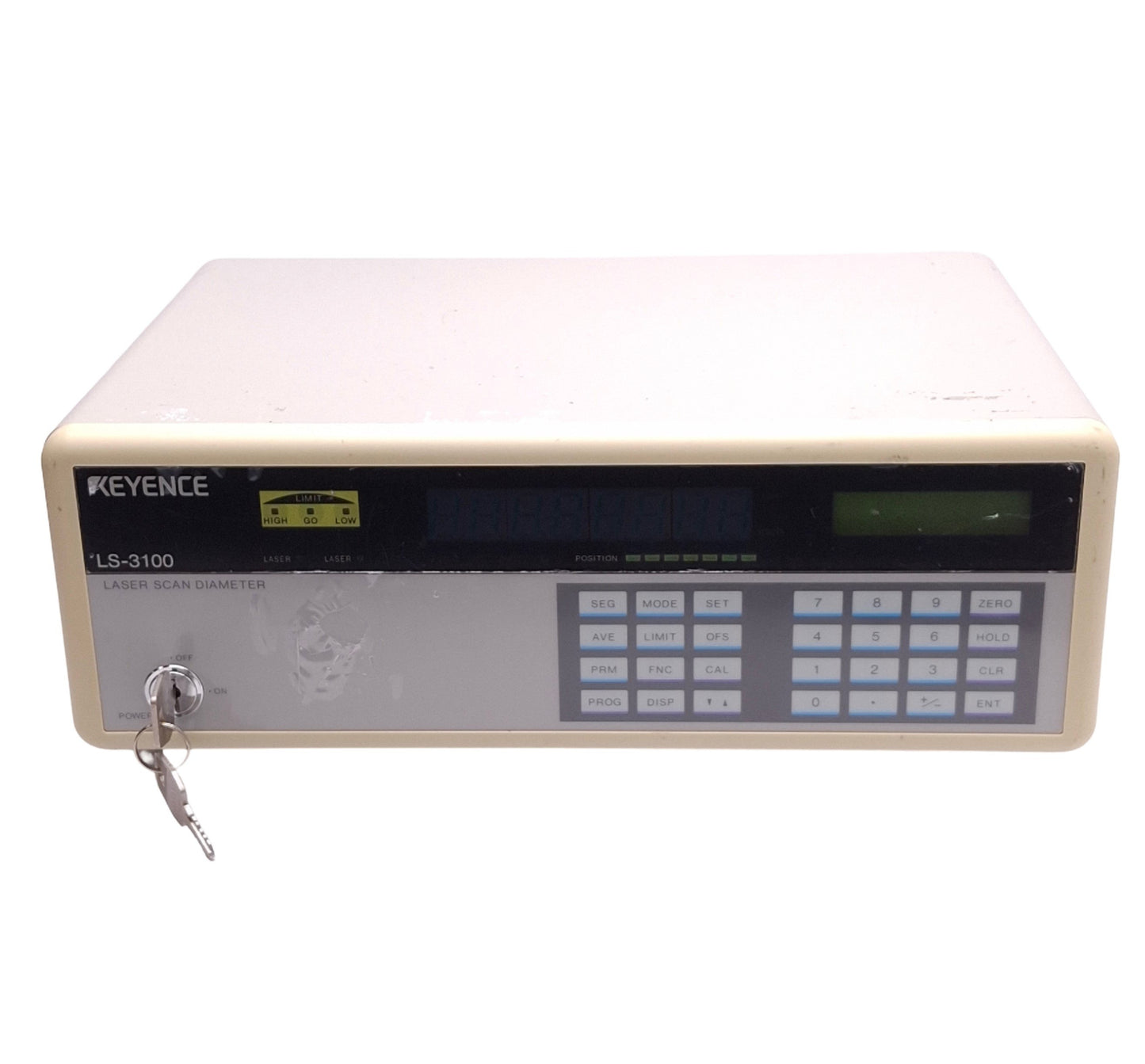 Used Keyence LS-3101 Laser Scan Diameter Controller, RS-232C, +-6VDC Out, 85-264VAC