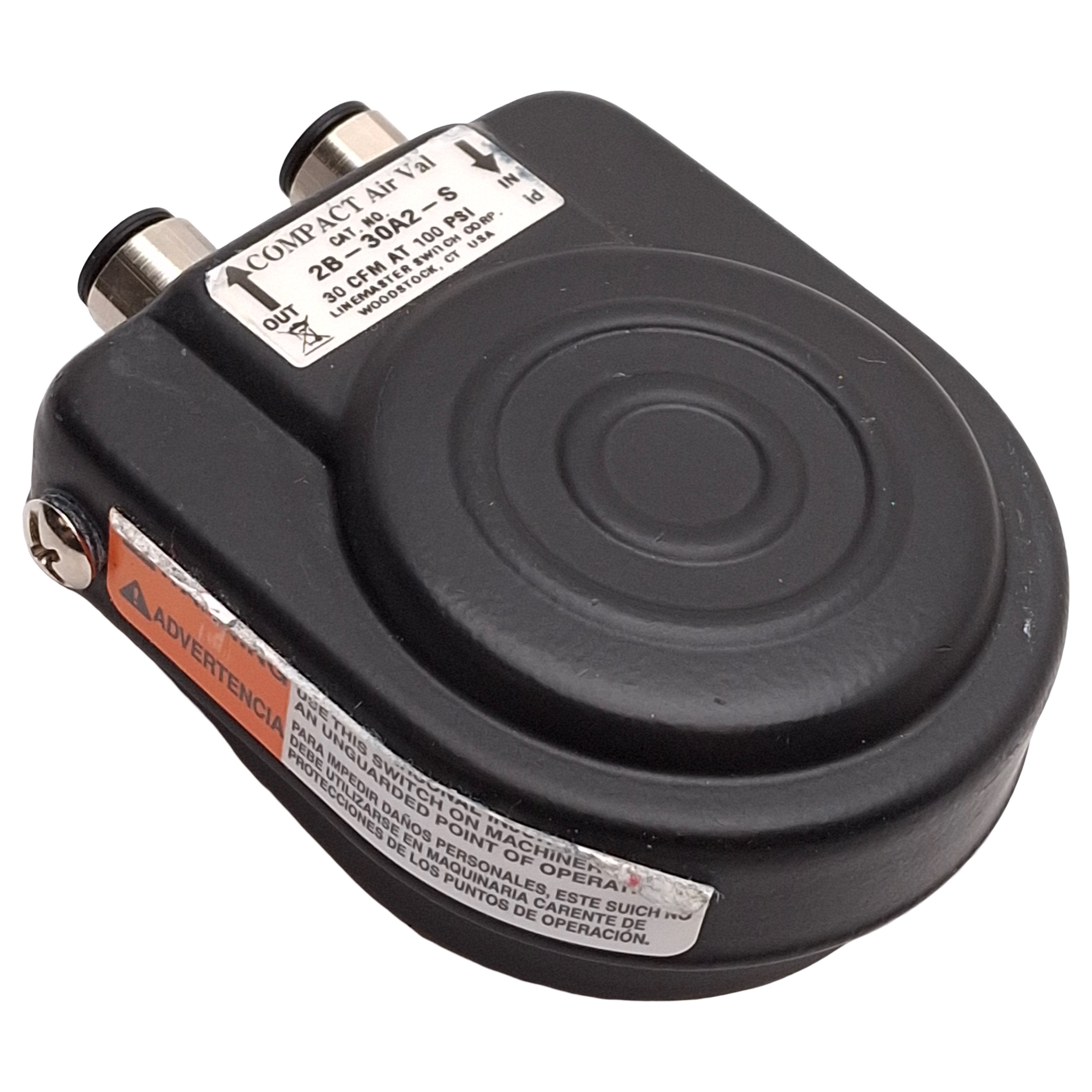 Linemaster 2B-30A2-S Compact Air Val Foot Switch, 30CFM @ 100psi, ø1/4 ...