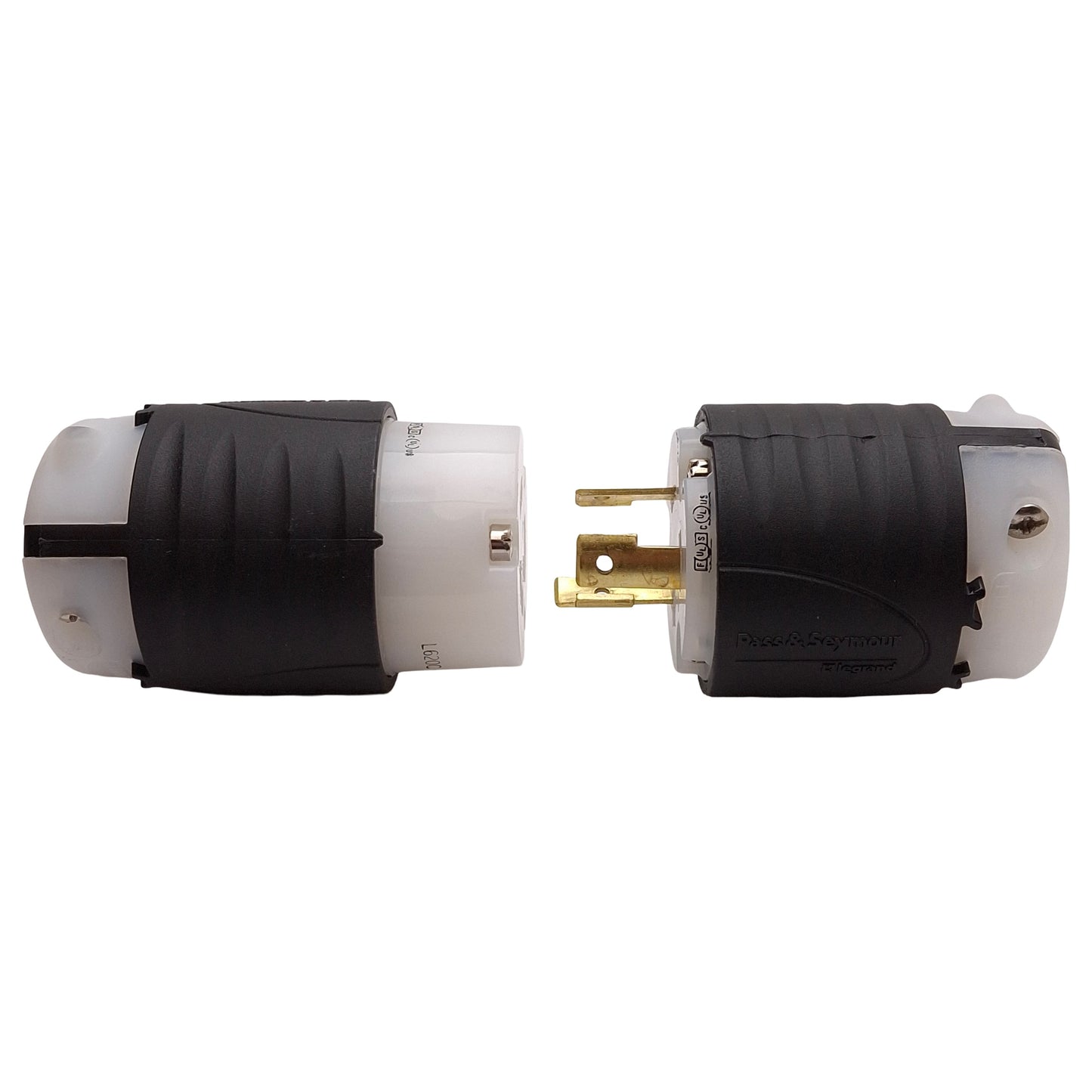 Used Pass & Seymour L620P / L620C Turnlok Plug & Receptacle, 20A 250V, NEMA L6-20