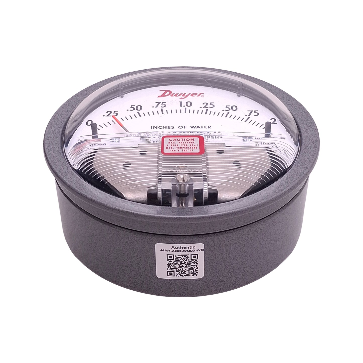 Used Dwyer 2002 Magnehelic Differential Pressure Gauge, 0-2inH₂O Range, 15psig Max