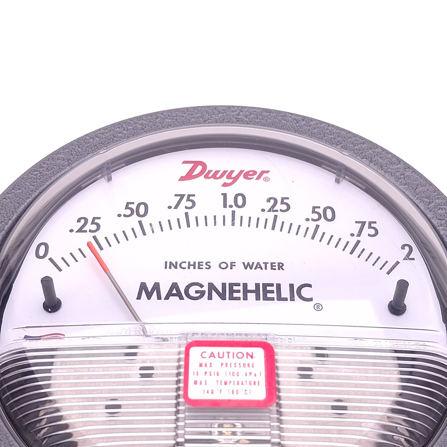 Used Dwyer 2002 Magnehelic Differential Pressure Gauge, 0-2inH₂O Range, 15psig Max