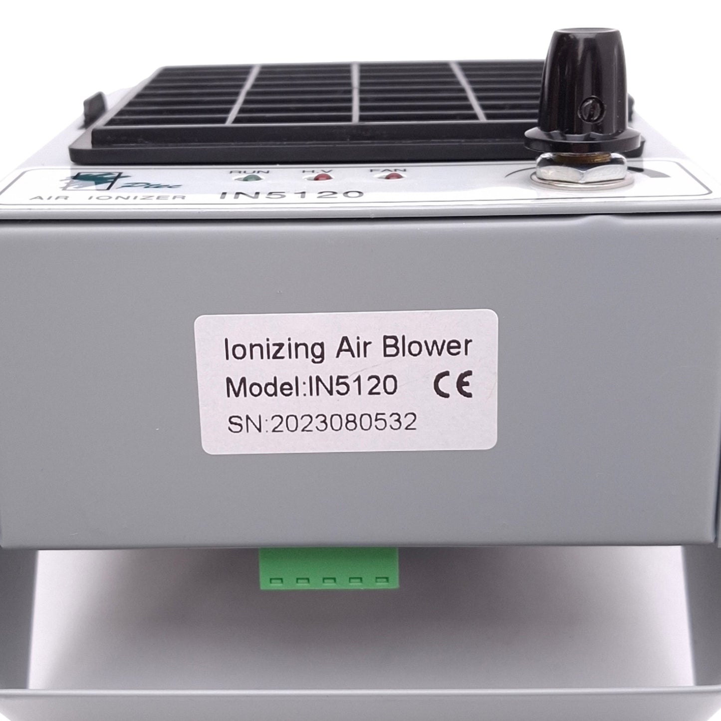 Used PTEC IN5120 Ionizing Air Blower, AC 68KHz Ion Out, ø3in, 49cfm, 24VDC 12W