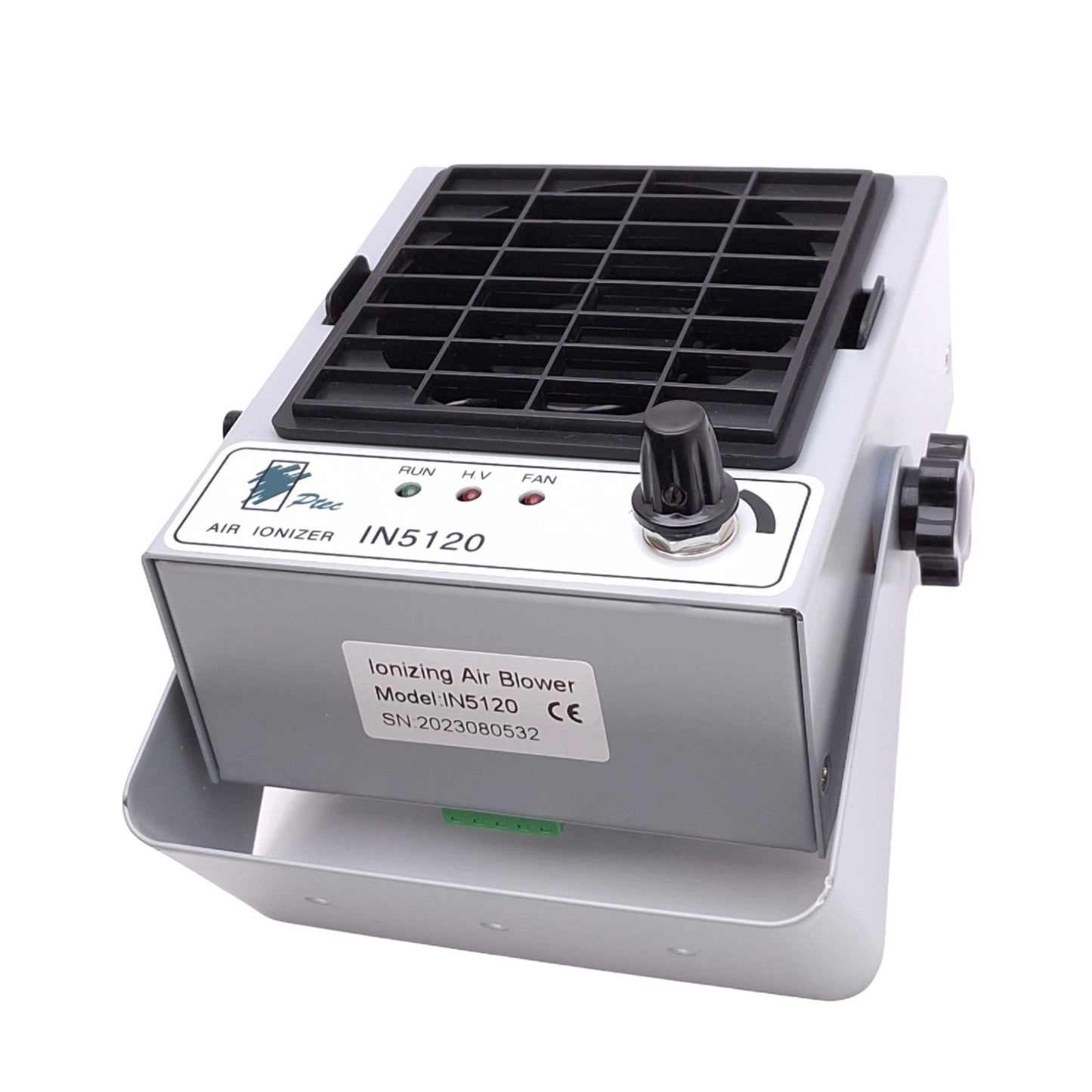 Used PTEC IN5120 Ionizing Air Blower, AC 68KHz Ion Out, ø3in, 49cfm, 24VDC 12W