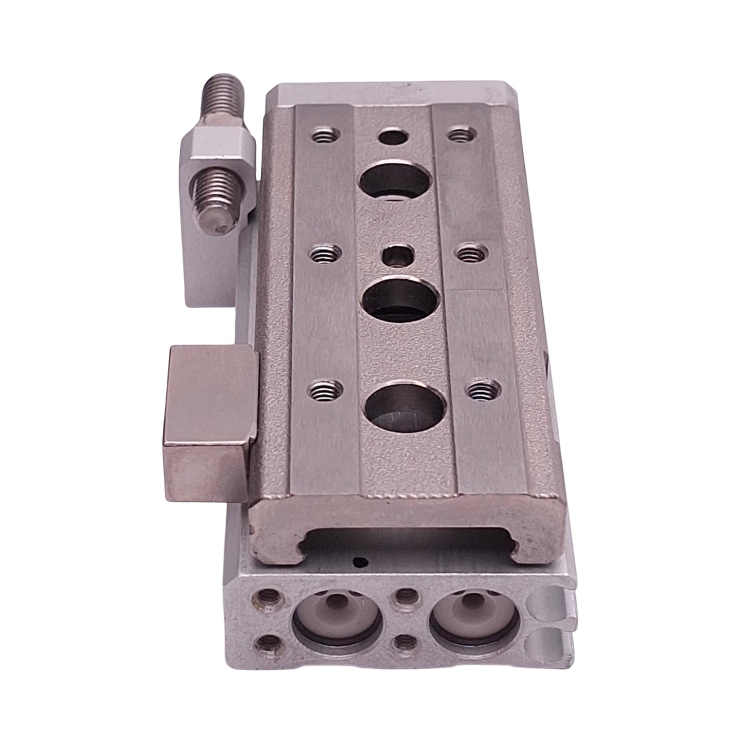 Used SMC MXQ6L-30C-X11 Pneumatic Slide Table, ø6mm Bore, 30mm Stroke, 0.15-0.7MPa, M5