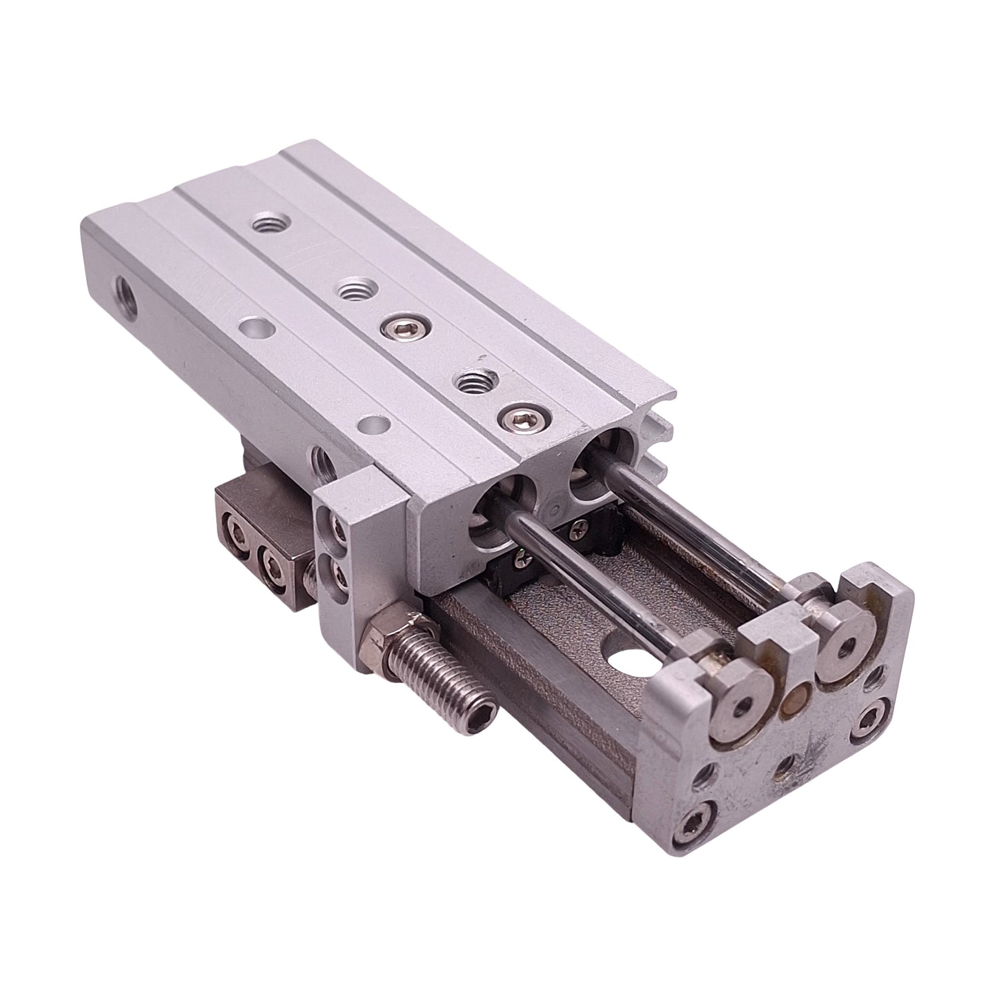 Used SMC MXQ6L-30C-X11 Pneumatic Slide Table, ø6mm Bore, 30mm Stroke, 0.15-0.7MPa, M5