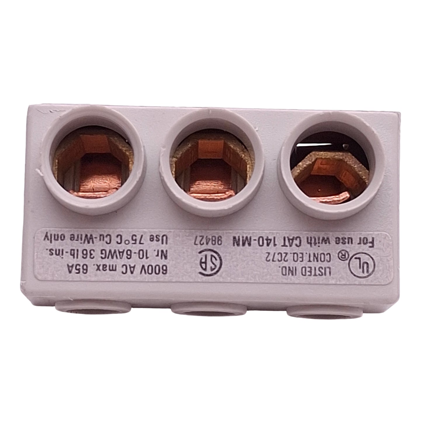 Used Lot of 3 Allen Bradley 140-L2 Top Feed Terminal Bus Bar, 3-Phase, 65A 600VAC