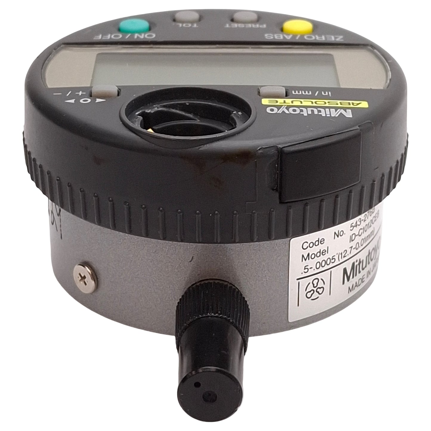 Used Mitutoyo 543-276B Absolute IDC Digital Indicator, 0.5" Range, *Battery Cover*