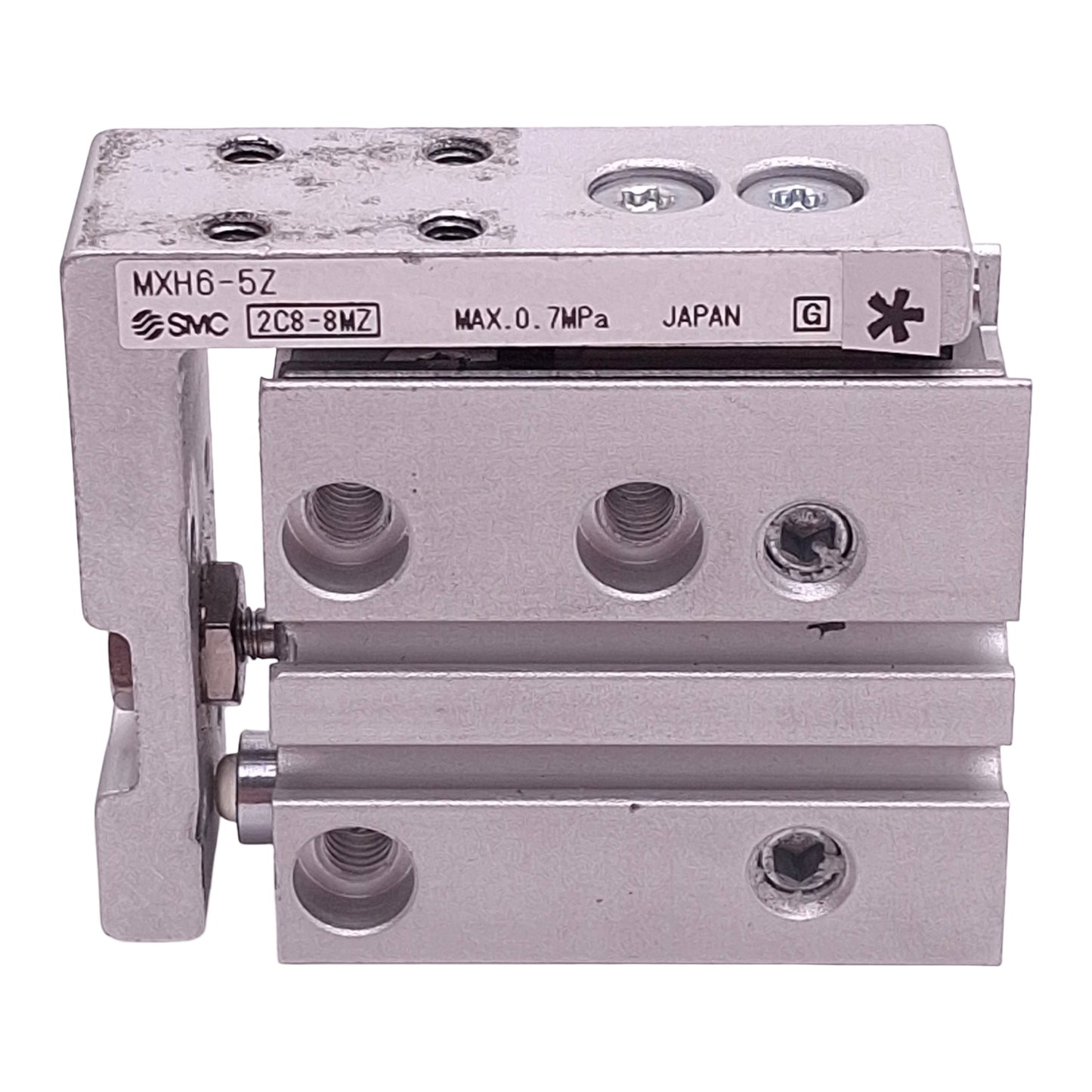 Used SMC MXH6-5Z Compact Slide Table, ø6mm Bore, 5mm Stroke, 0.7MPa Max, M5 x 0.8