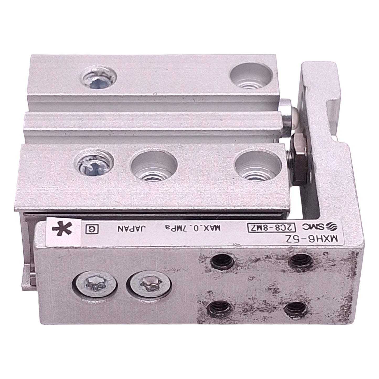 Used SMC MXH6-5Z Compact Slide Table, ø6mm Bore, 5mm Stroke, 0.7MPa Max, M5 x 0.8