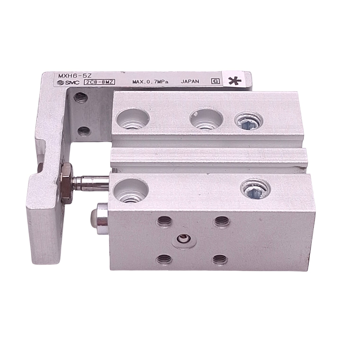 Used SMC MXH6-5Z Compact Slide Table, ø6mm Bore, 5mm Stroke, 0.7MPa Max, M5 x 0.8