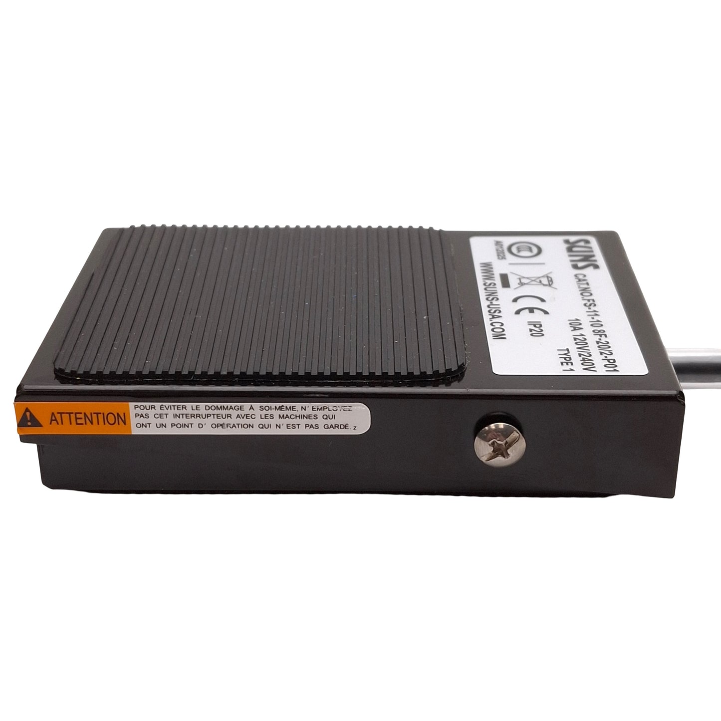 New – Open box Suns FS-11-10 8F-20/2-P01 Momentary Foot Switch, SPST-NO, 10A 120/240VAC, 8ft