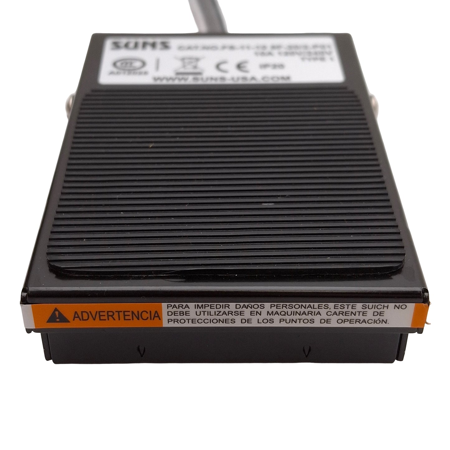 New – Open box Suns FS-11-10 8F-20/2-P01 Momentary Foot Switch, SPST-NO, 10A 120/240VAC, 8ft