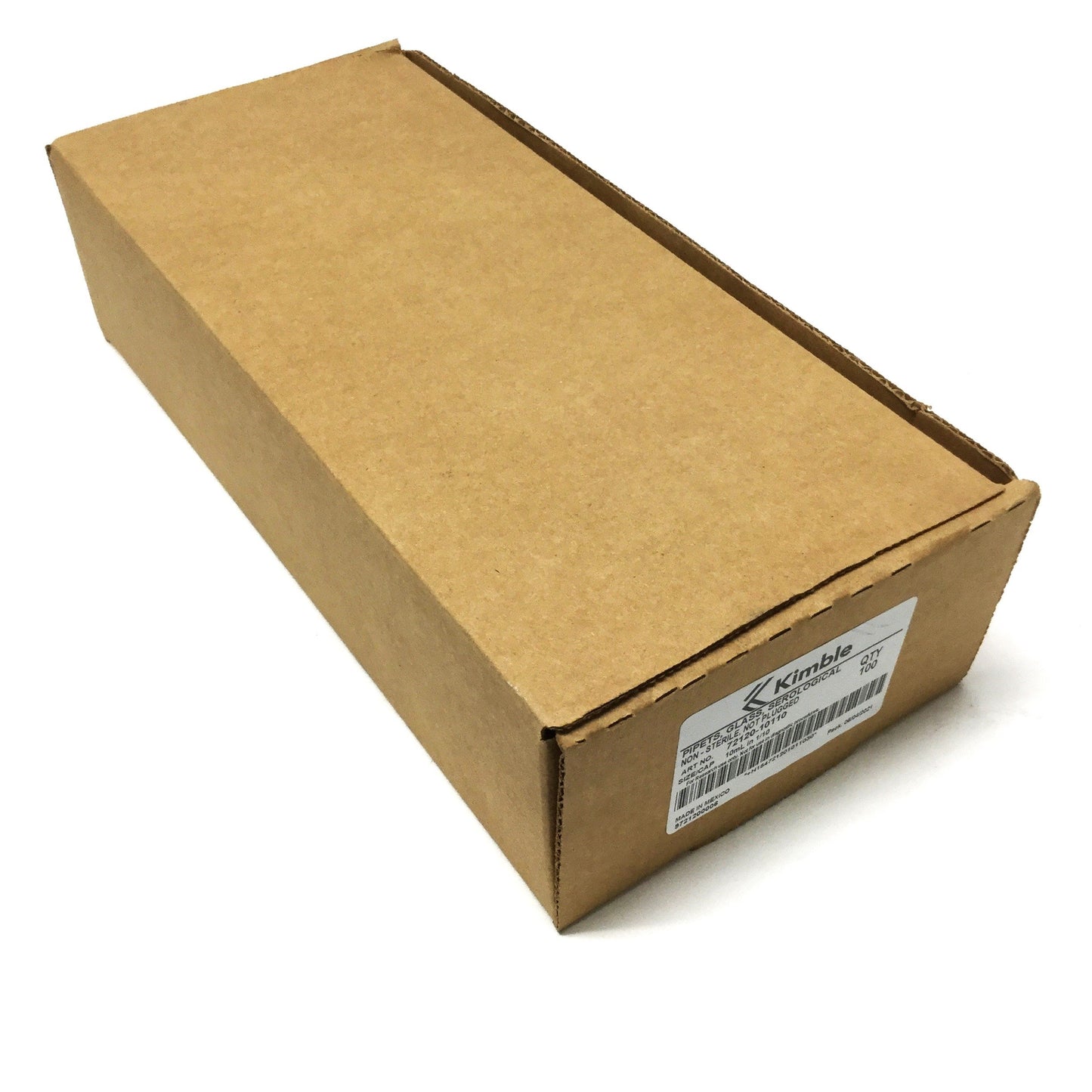 New Lot of 100 Kimble 72120-10110 Serological Pipettes, Glass, 10mL x 0.1mL Grad