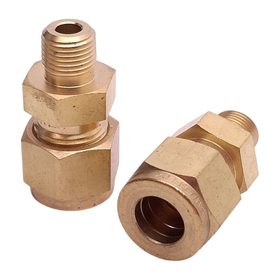 New – Open box Lot of 2 Swagelok B-400-1-2 Brass Tube Fitting, ø1/4in Tube x 1/8in Male NPT