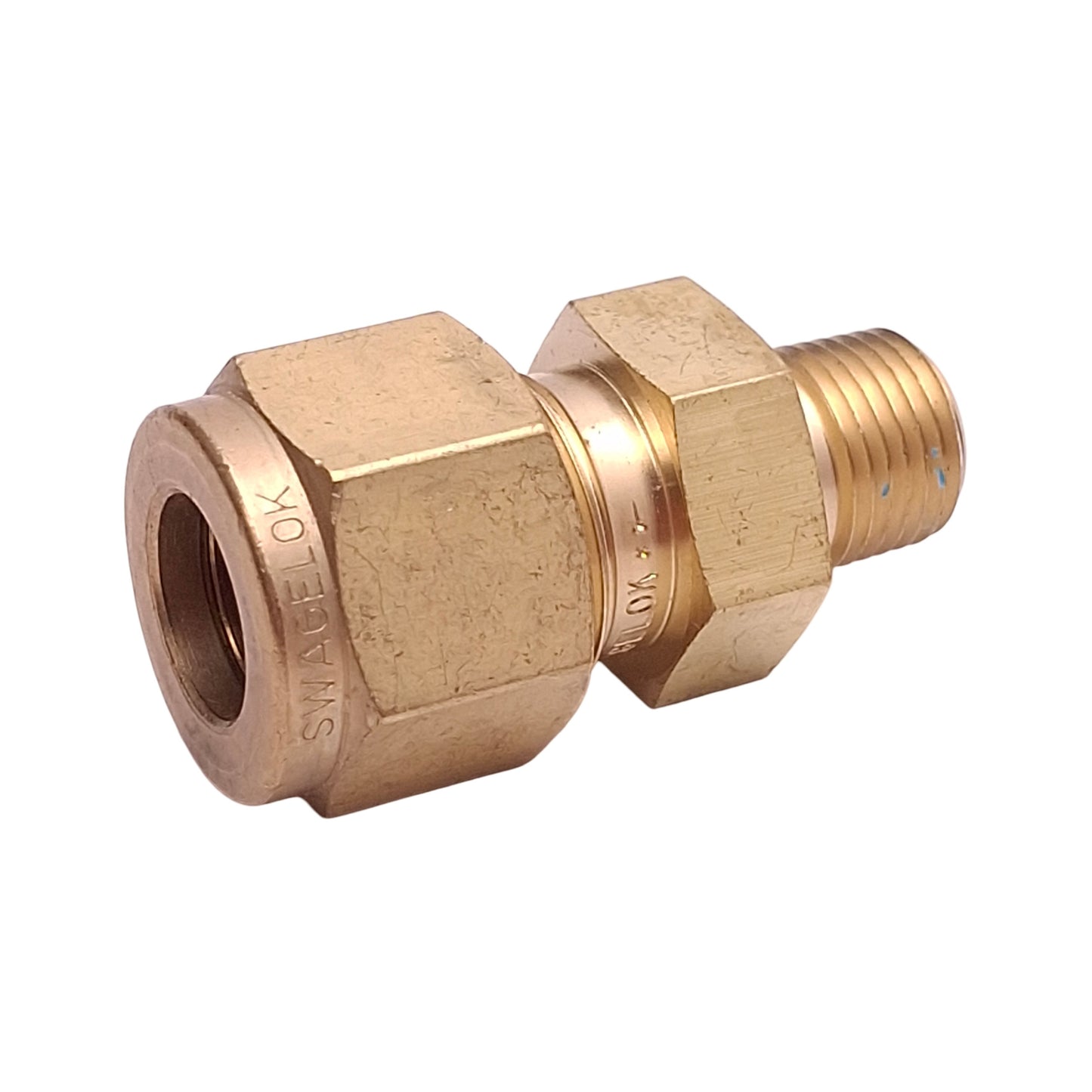 New – Open box Lot of 2 Swagelok B-400-1-2 Brass Tube Fitting, ø1/4in Tube x 1/8in Male NPT