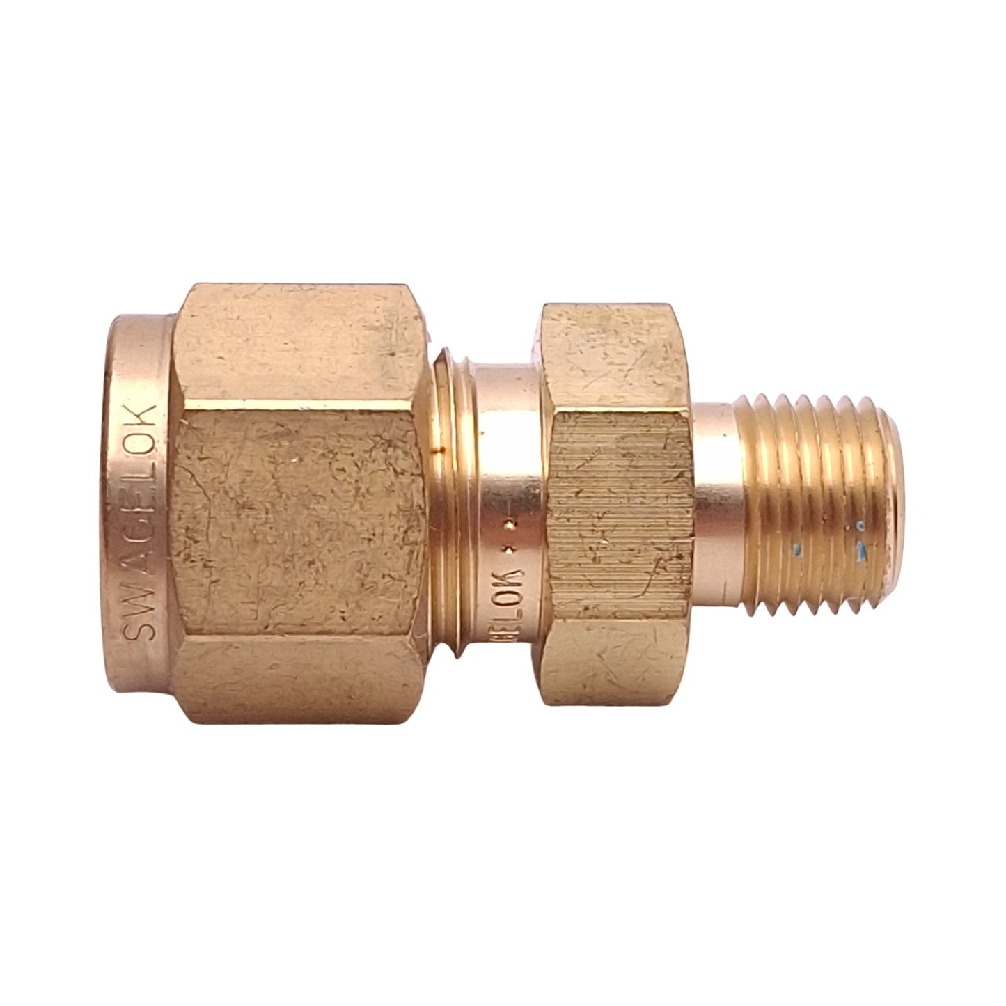 New – Open box Lot of 2 Swagelok B-400-1-2 Brass Tube Fitting, ø1/4in Tube x 1/8in Male NPT