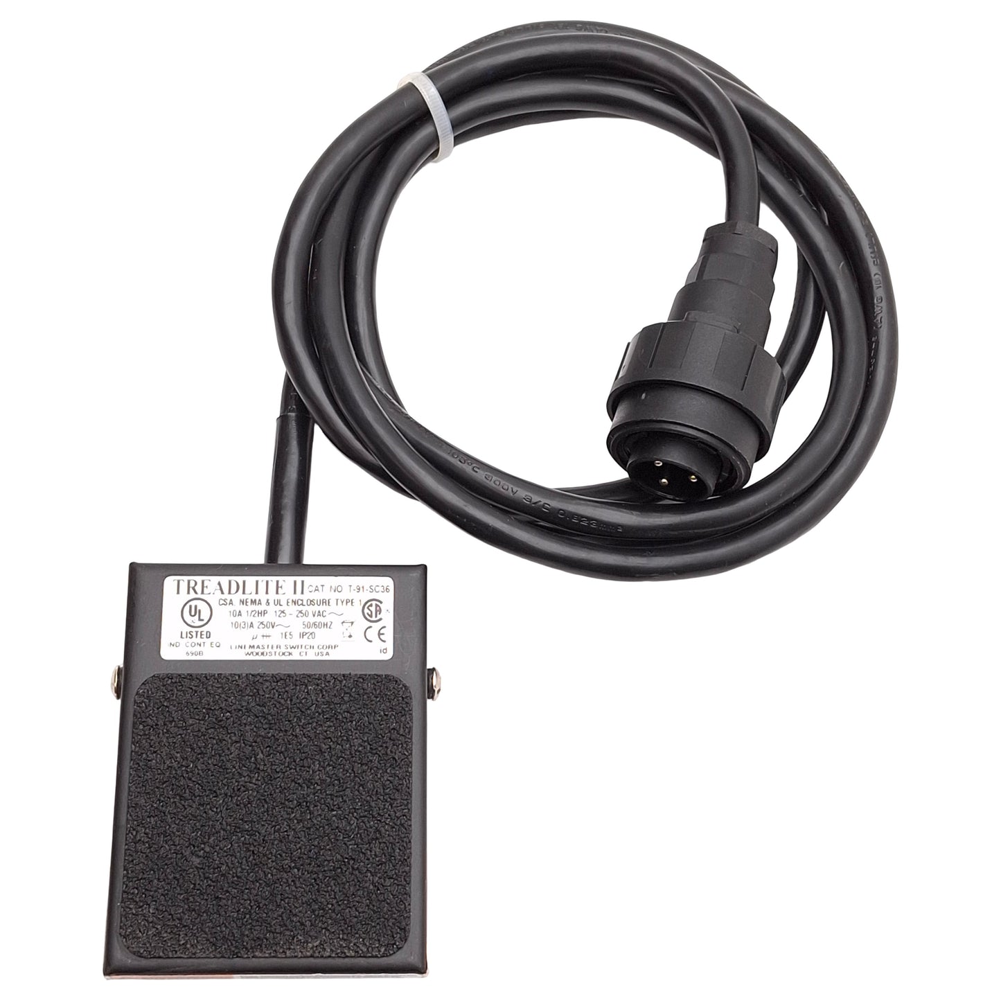 Used Linemaster T-91-SC36 Treadlite II Momentary Foot Switch For Beahm Hot Air System