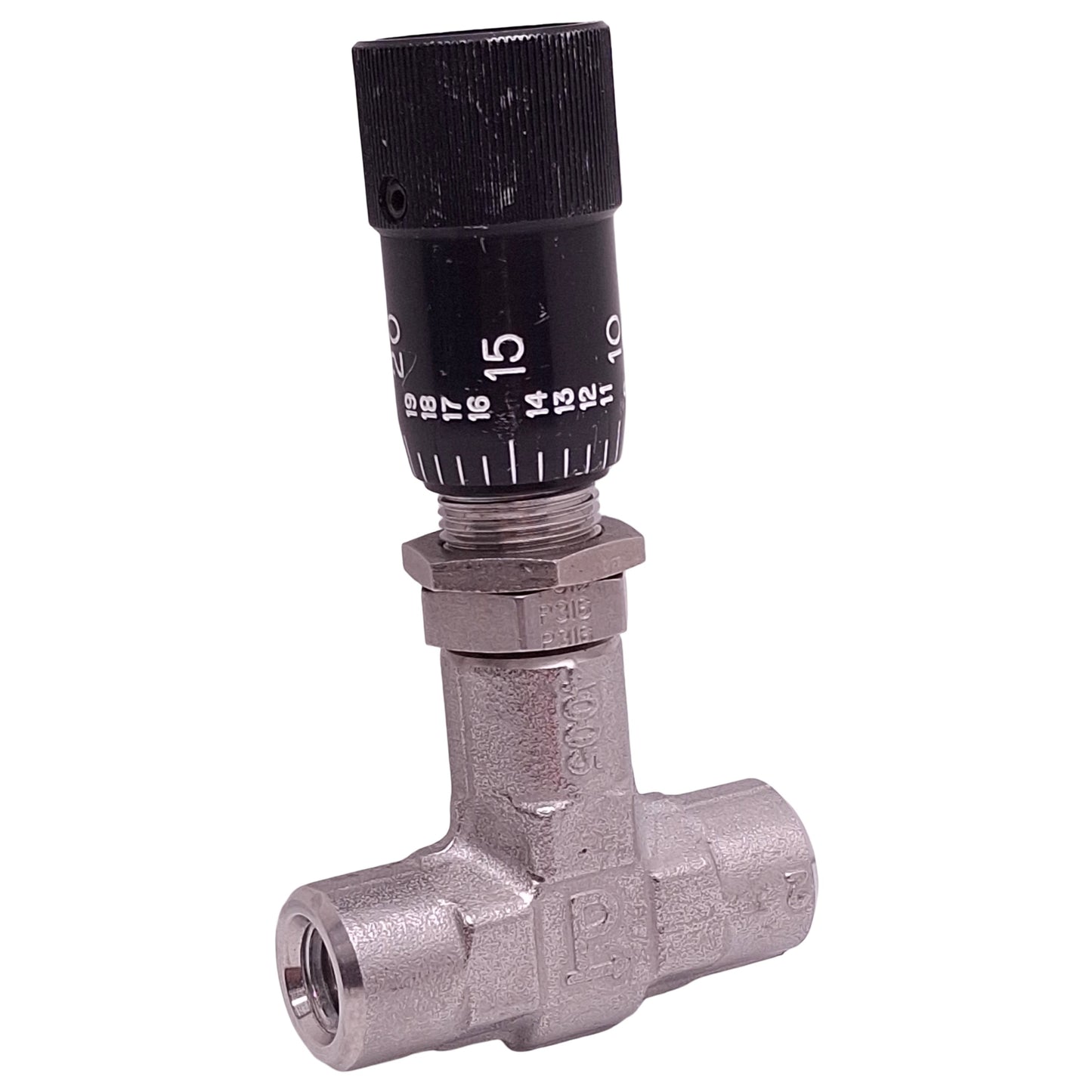 Used Parker 2F-NLL-BN-SS-V Metering Valve, 1000psi Max, 1/8in x 1/8in Female NPT