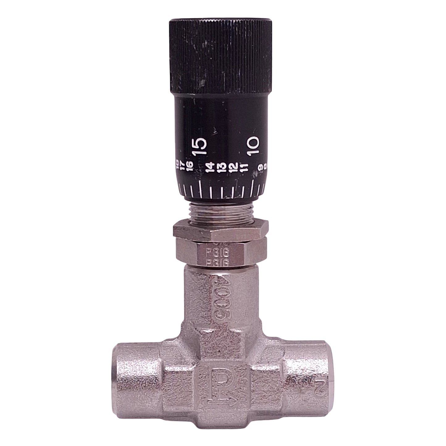Used Parker 2F-NLL-BN-SS-V Metering Valve, 1000psi Max, 1/8in x 1/8in Female NPT