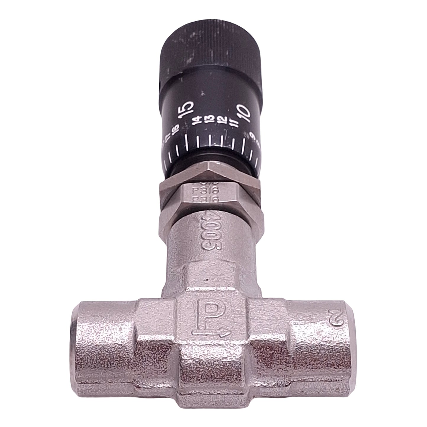 Used Parker 2F-NLL-BN-SS-V Metering Valve, 1000psi Max, 1/8in x 1/8in Female NPT