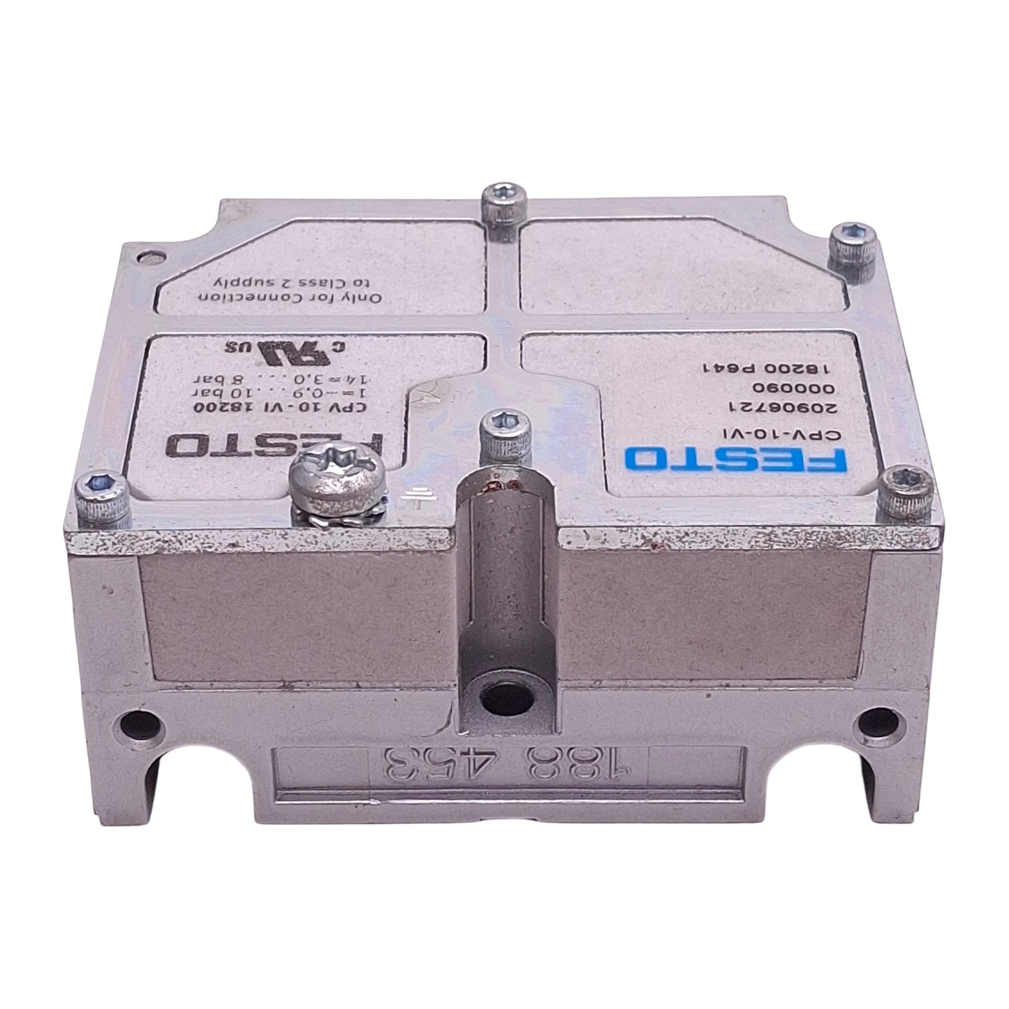 Used Festo CPV10-EPR-PEU 188453 Valve Manifold End Plate Sub-Base, 0-10bar, 6400l/min