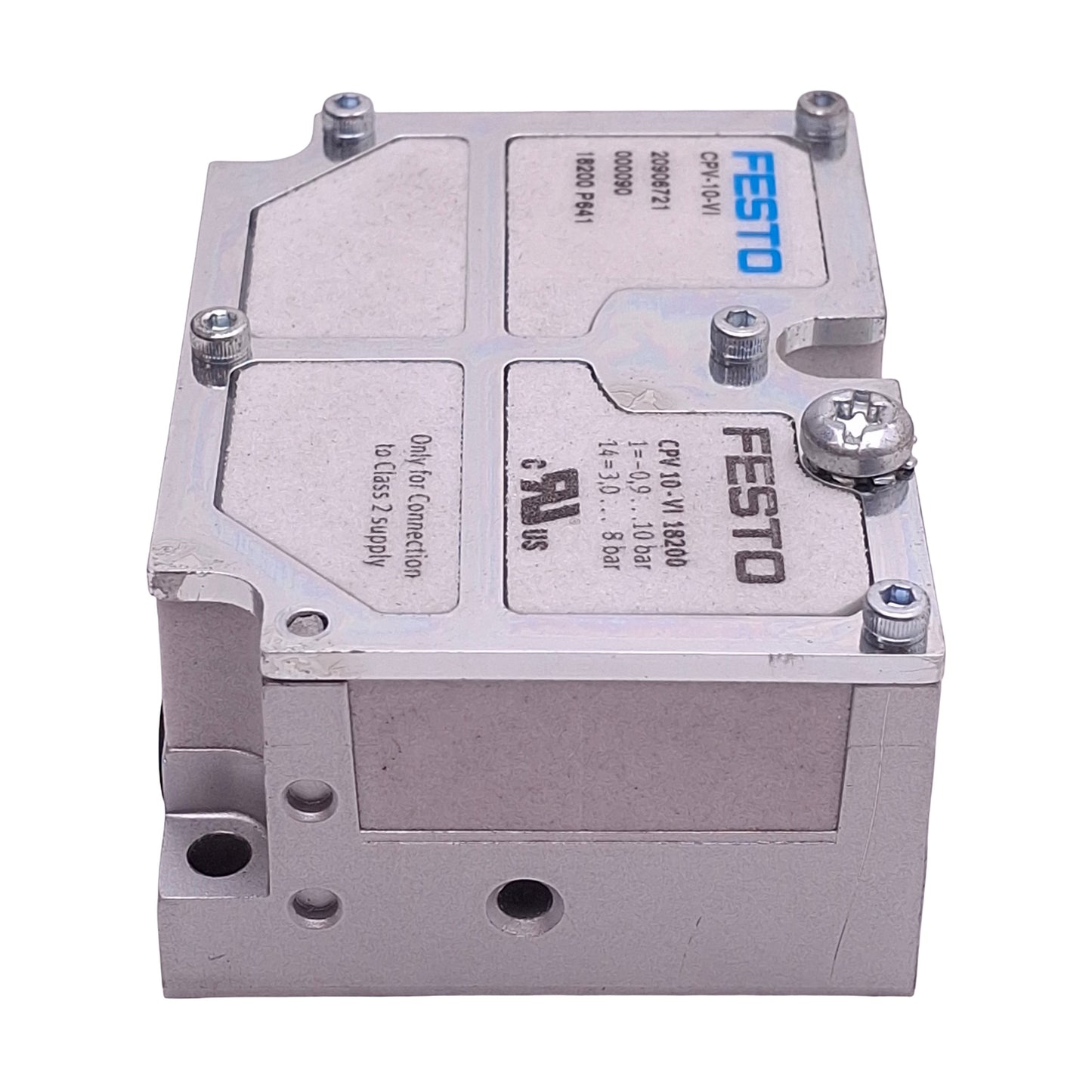Used Festo CPV10-EPR-PEU 188453 Valve Manifold End Plate Sub-Base, 0-10bar, 6400l/min