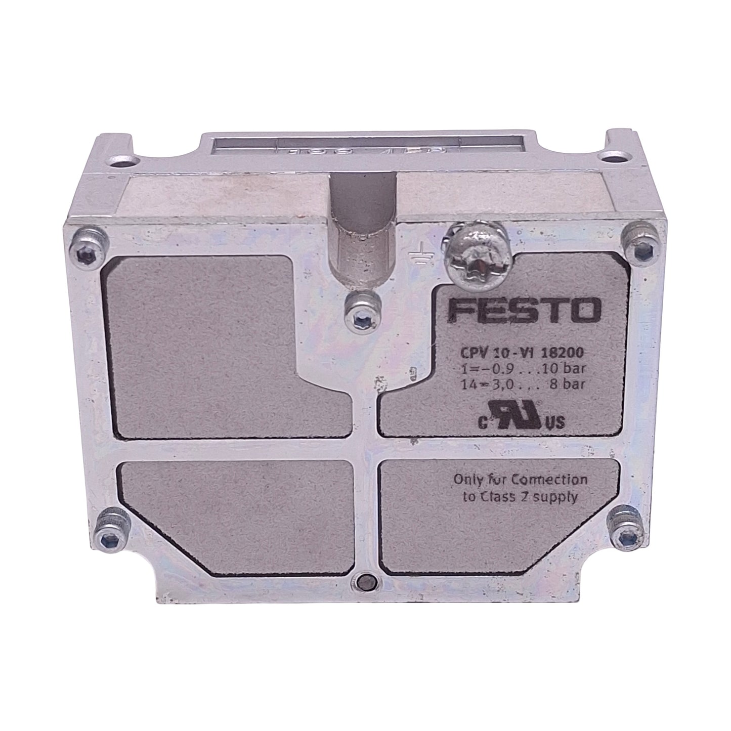 Used Festo CPV10-EPL-PEU 188452 Valve Manifold End Plate Sub-Base, 0-10bar, 6400l/min