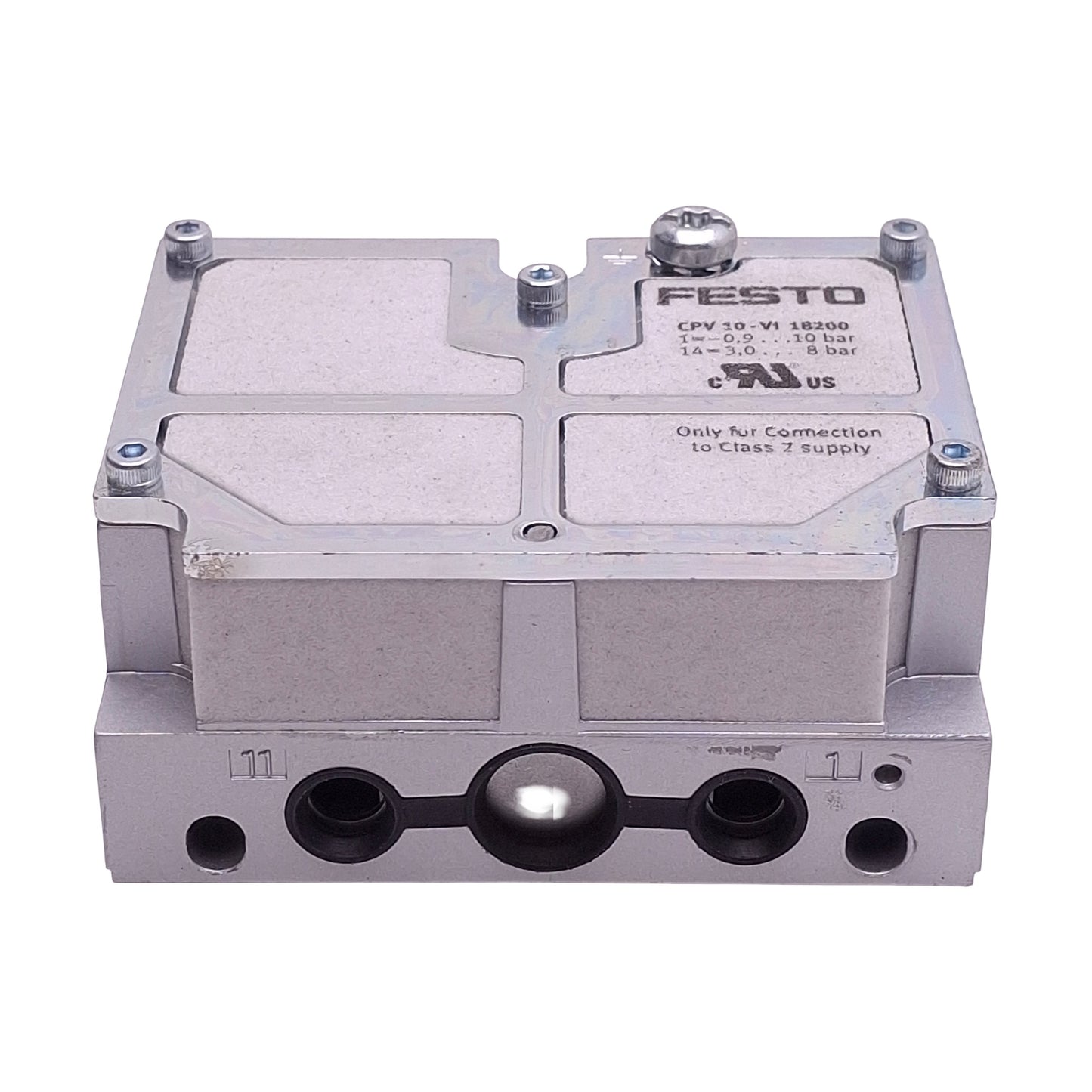 Used Festo CPV10-EPL-PEU 188452 Valve Manifold End Plate Sub-Base, 0-10bar, 6400l/min