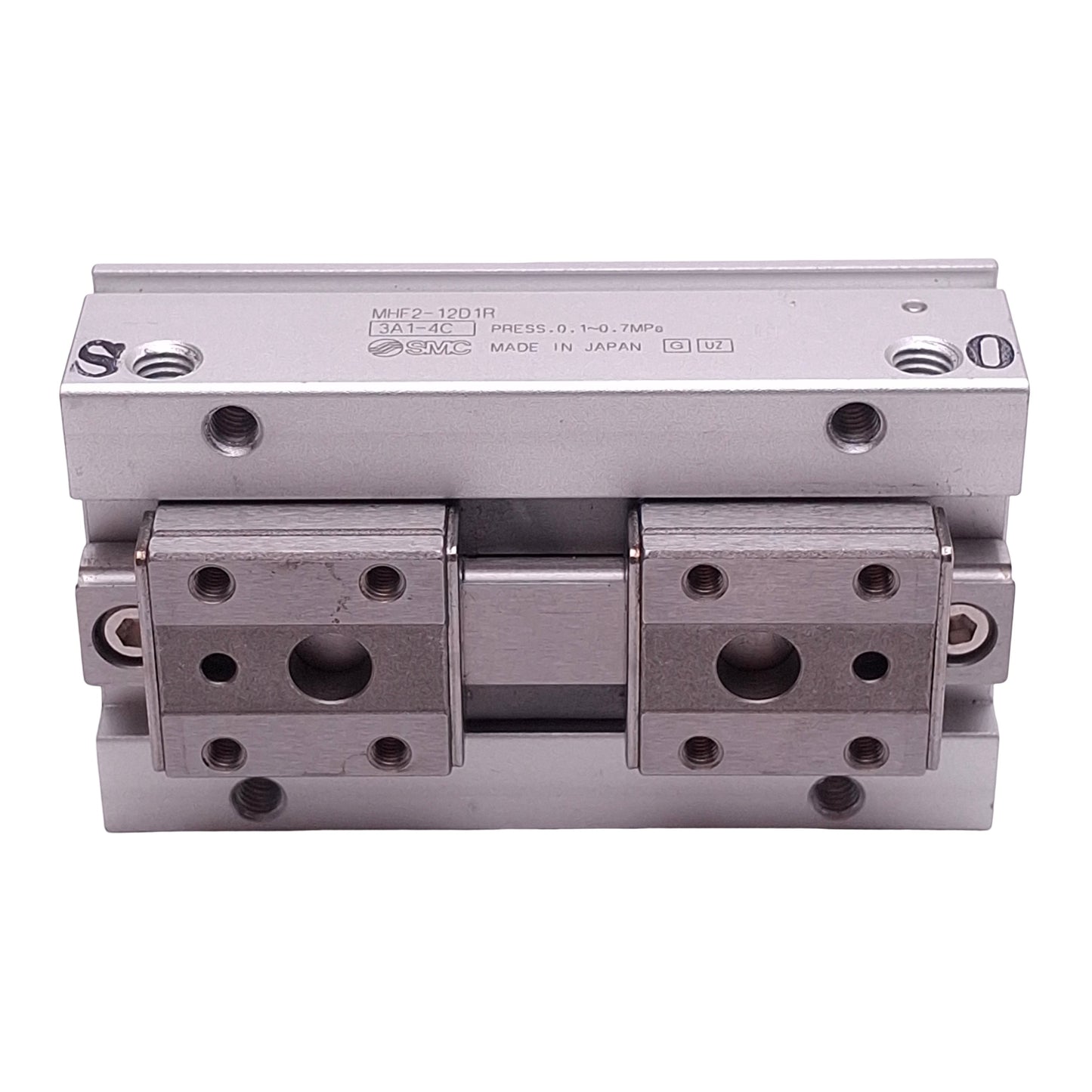Used SMC MHF2-12D1R Pneumatic Low-Profile Parallel Gripper, ø12mm Bore, 24mm Stroke